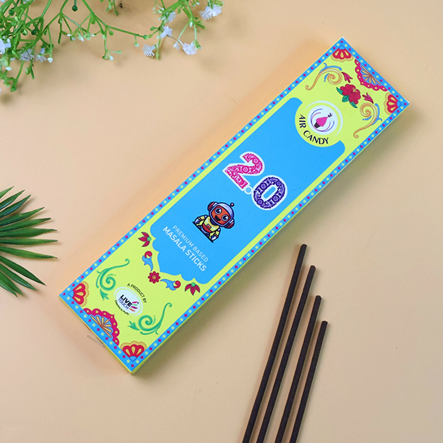 Air Candy 2.0 Premium Masala Incense Sticks – Refreshing Long-Lasting Fragrance for Meditation, Prayer & Home Ambience (Pack of 10 Sticks)