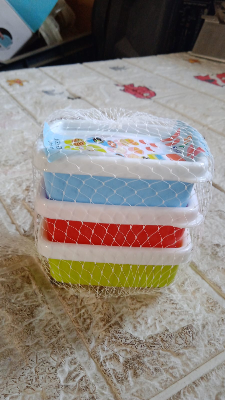 3-Piece Multicolor Airtight Container Set – Rectangular Food & Fridge Storage