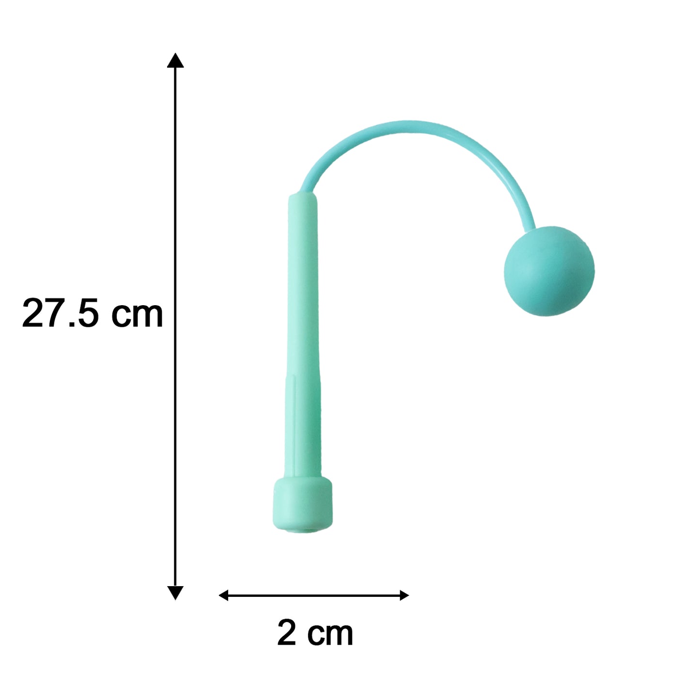 Cordless skipping rope wrist ball size view