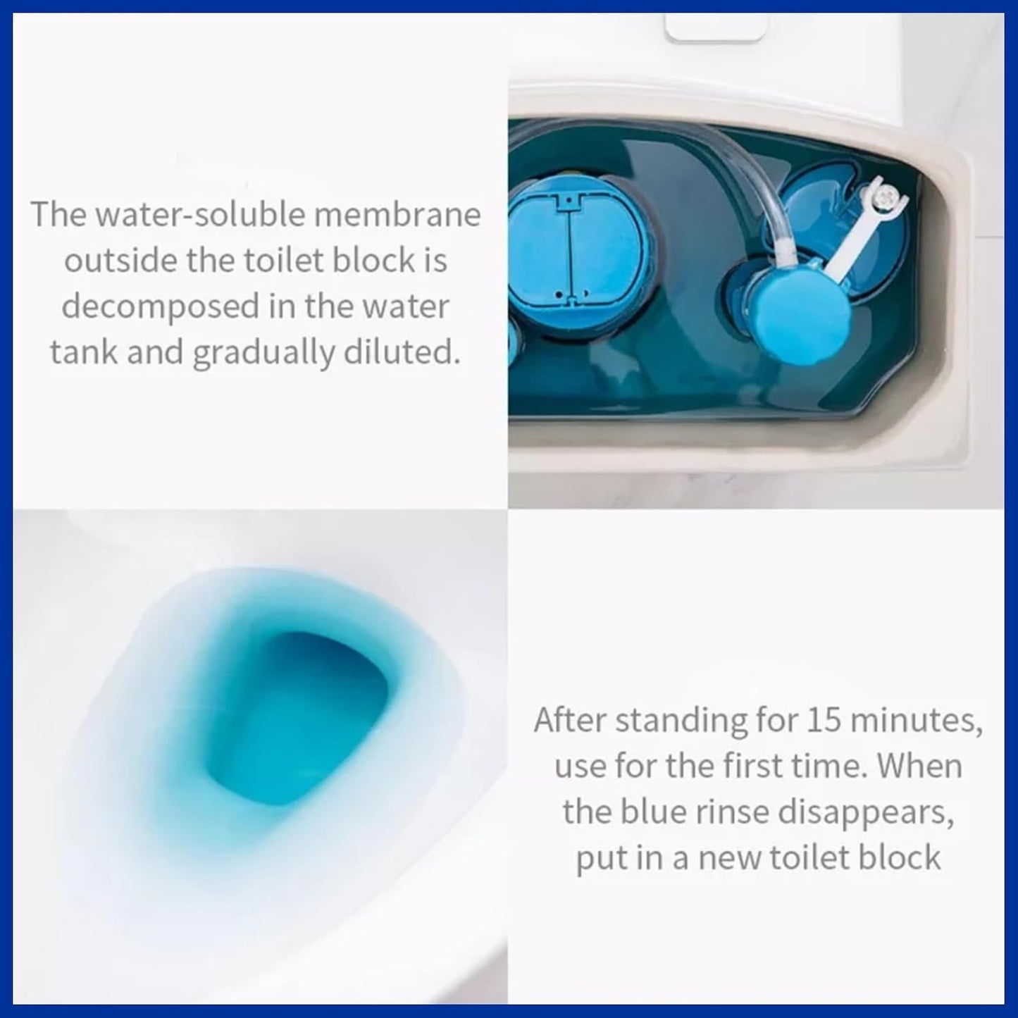 1326 ટોયલેટ ક્લીનર ફ્લશ ટેબ ઓશન બ્લુ 100 ગ્રામ