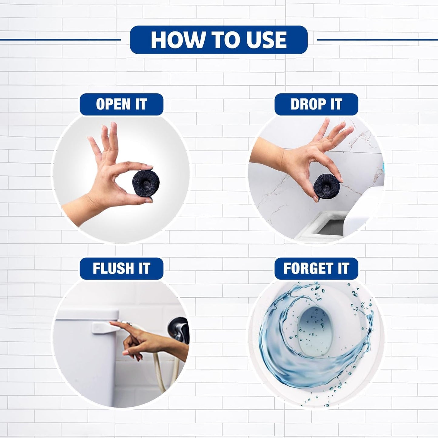 1326 ટોયલેટ ક્લીનર ફ્લશ ટેબ ઓશન બ્લુ 100 ગ્રામ