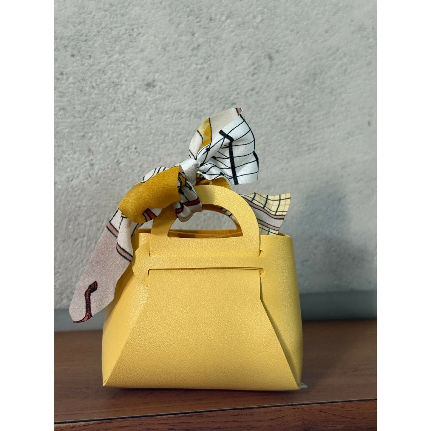 Women’s Mini Handbag with Printed Scarf Handle | Compact Stylish Daily Purse