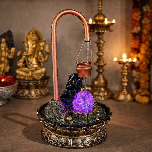 Lord Shiva LED Tabletop Water Fountain for Home Temple