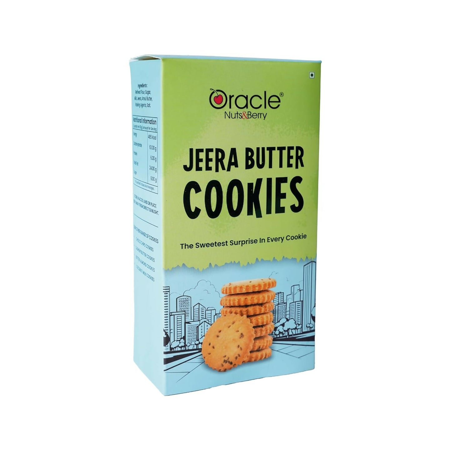 Assorted Oracle Jeera Butter Cookies in a pack, ideal for tea-time