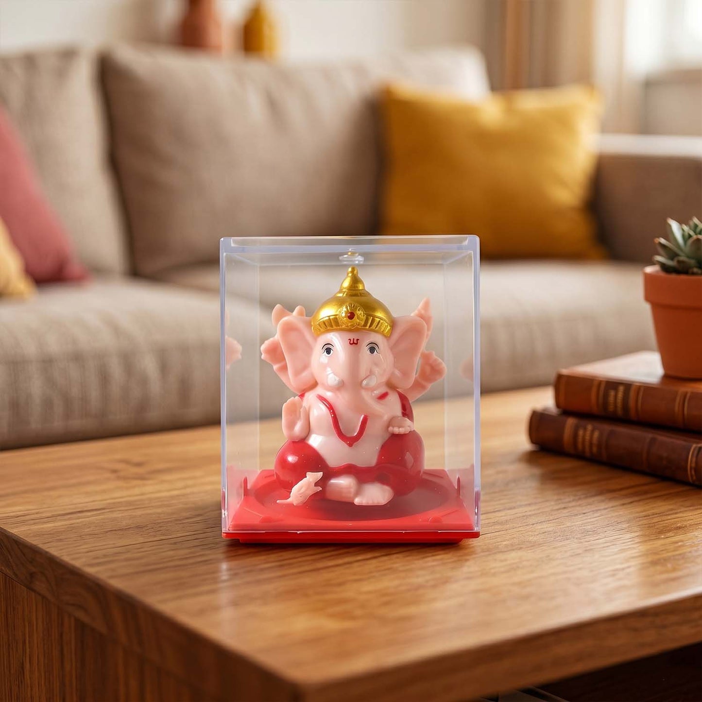 Ganesha idol showcasing hand rotation feature