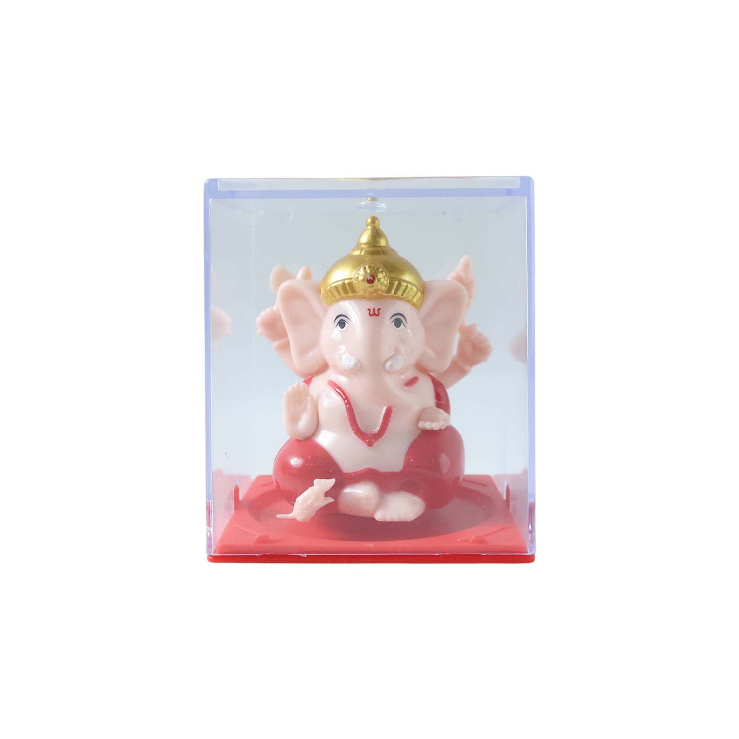 Close-up of brightly colored Ganesha idol