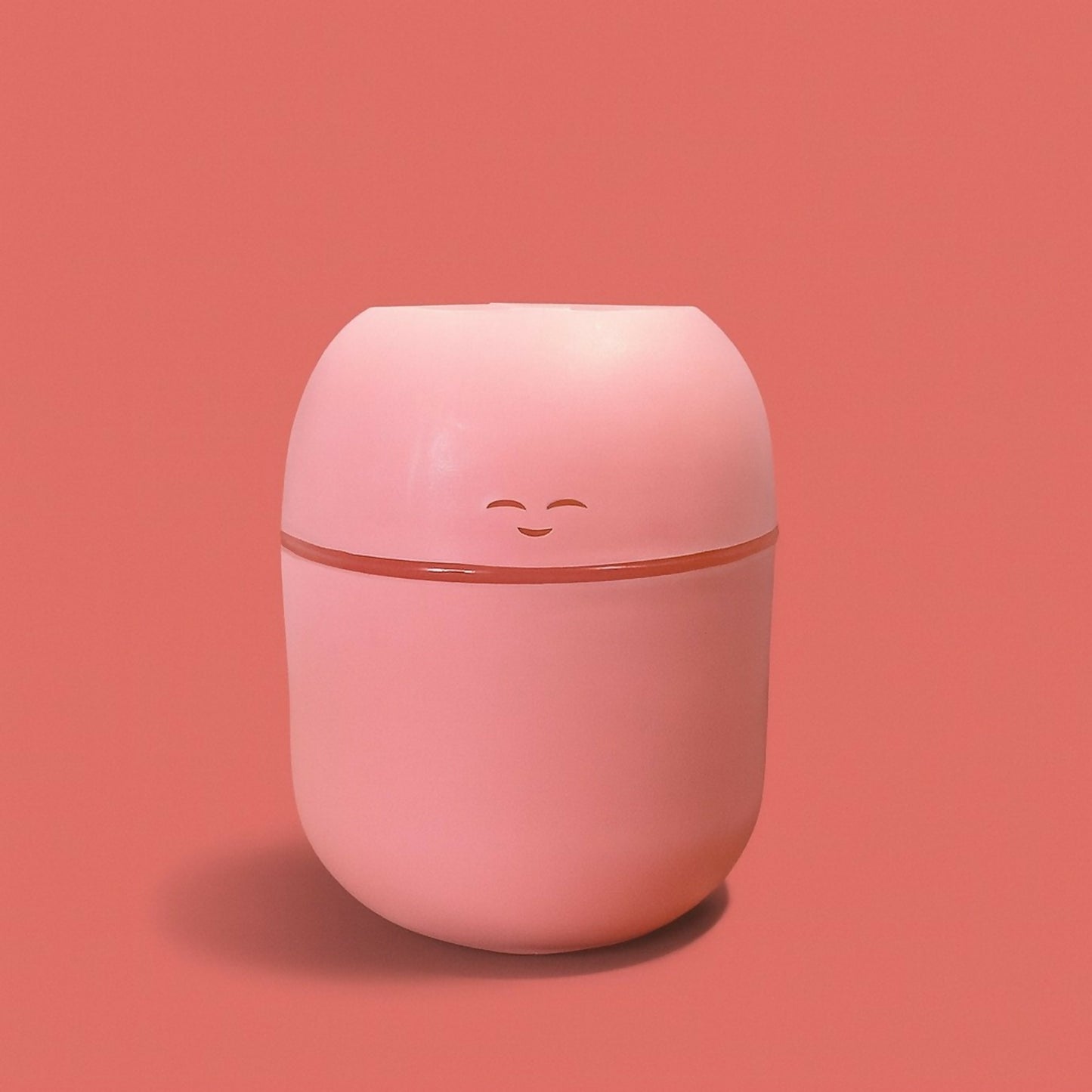 Cute Pink USB Humidifier with Night Light & Dual Spray for Home & Office