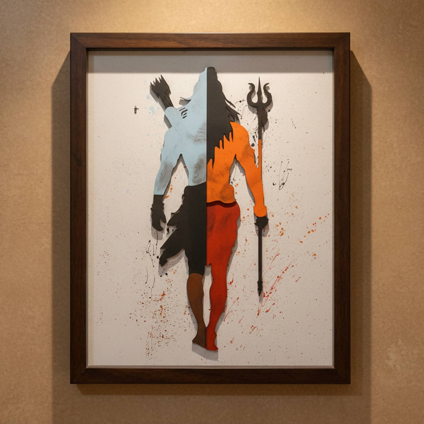 Handcrafted Wooden Mahadev Wall Art – Shiv Divine Frame | Spiritual Home Temple Decor