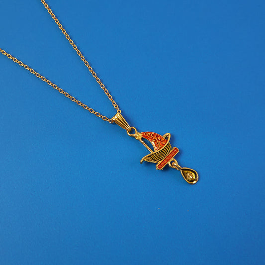 Stylish Steamer Boat Design Pendant Necklace with Chain for Women