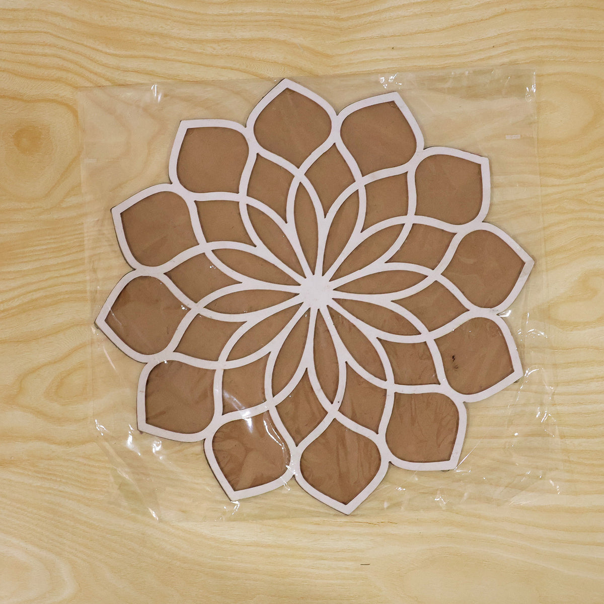 Lotus Petal Rangoli Stencil Board for Diwali, Puja and Festival Floor Decor