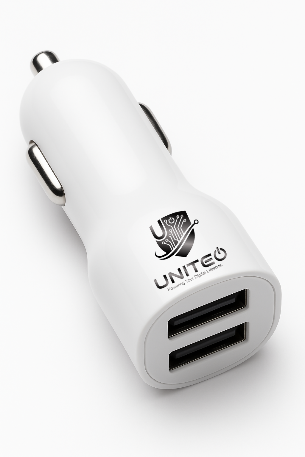 Uniteq 65W Dual USB Fast Car Charger Adapter 2 Port (White)