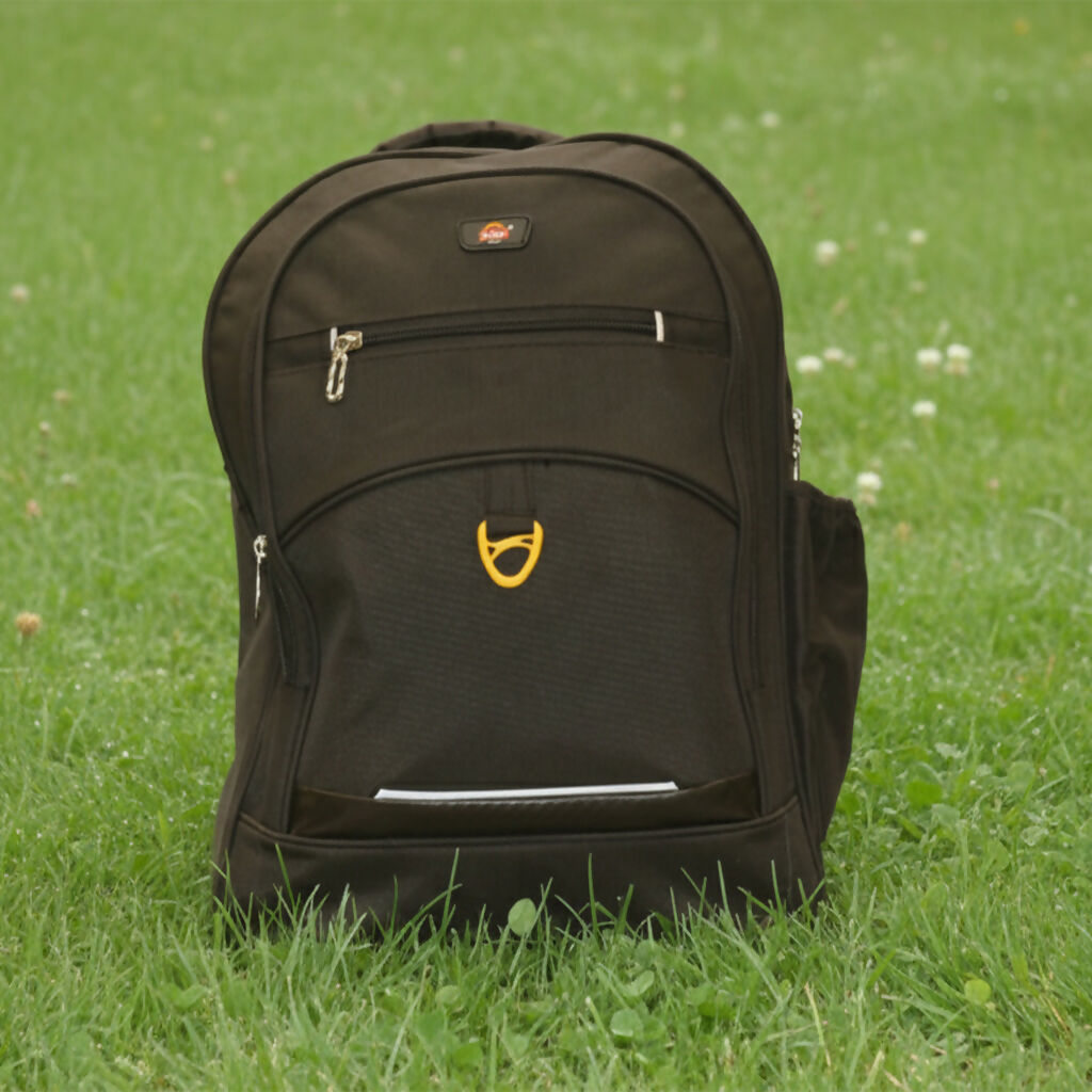 Black Backpack | Travel & Office Bag | Multi-Compartment Durable School Backpack for Men & Women