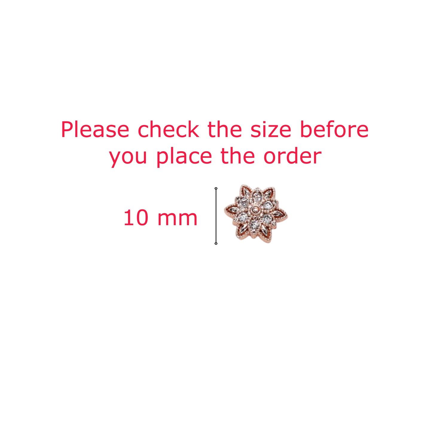 Rose Gold AD Stud Earrings for Women and girls | Floral Cluster Design