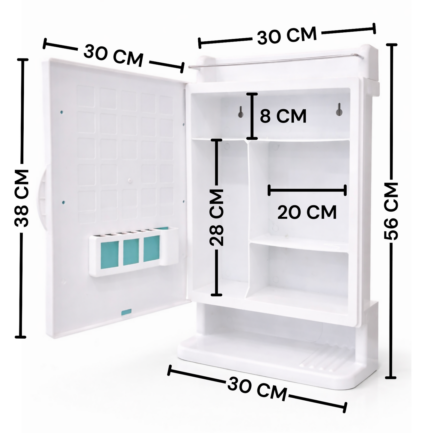 Professional Wall-Mount Makeup Studio With High-Gloss Finish & Mirror