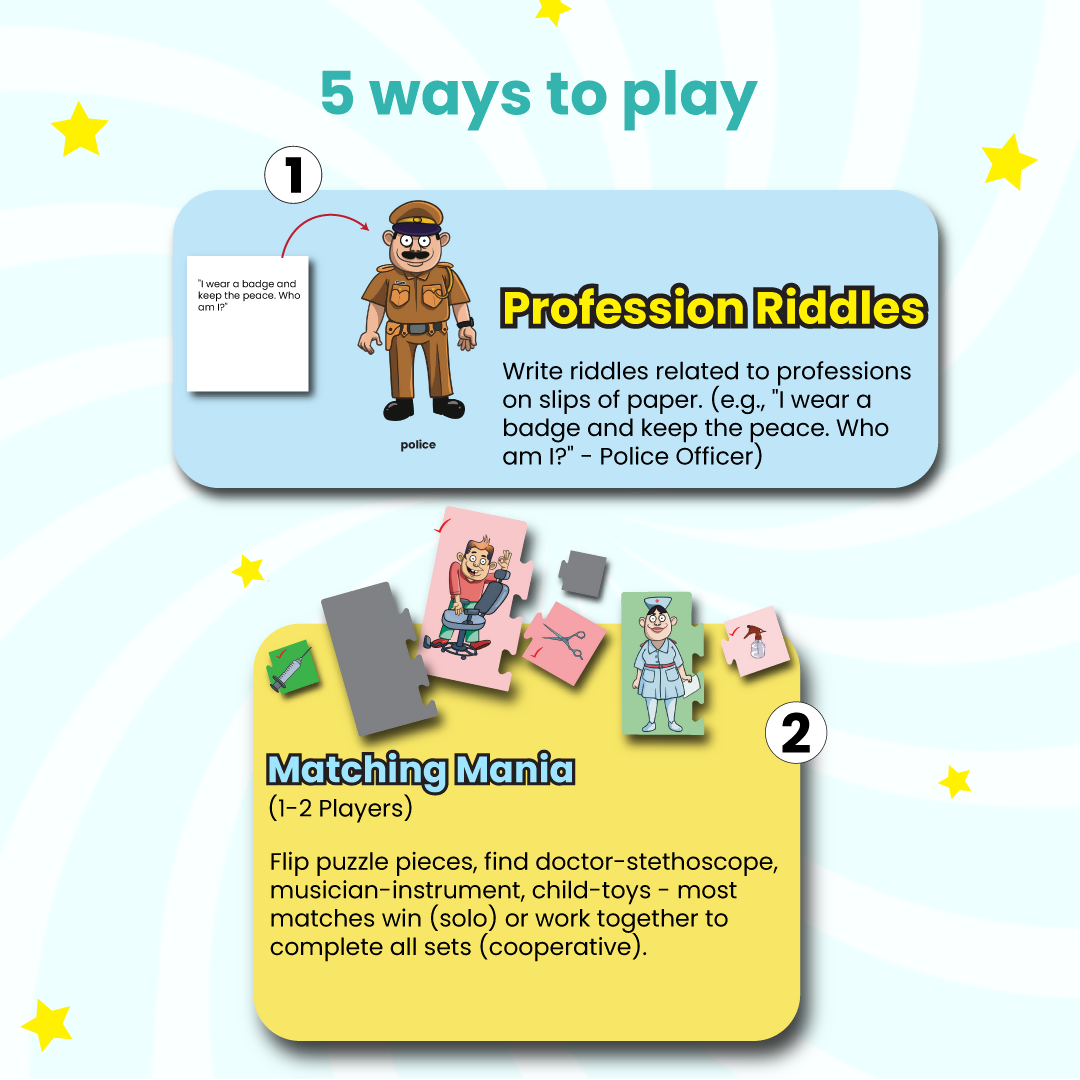 Professionals Puzzle - Ages 3+ (48 cardboard puzzle pieces) Find & Match series