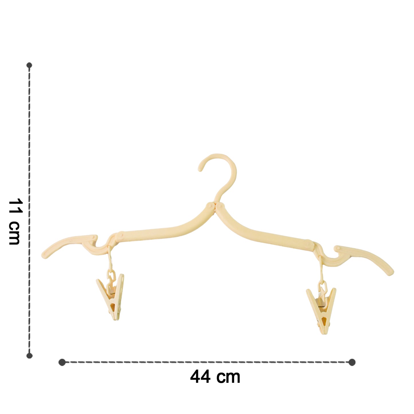 Multipurpose Foldable Cloth Hanger with Dual Clips (1 Pc)