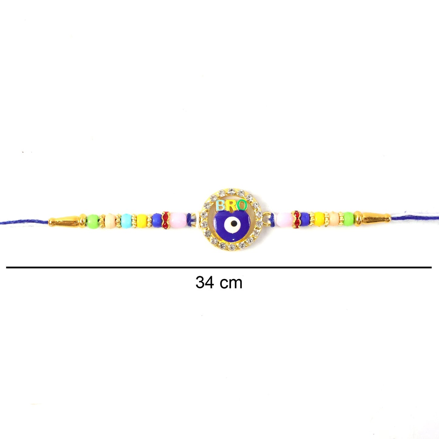 Bro Evil Eye Charm Rakhi Unique Protective Design for Bhai (10pcs)