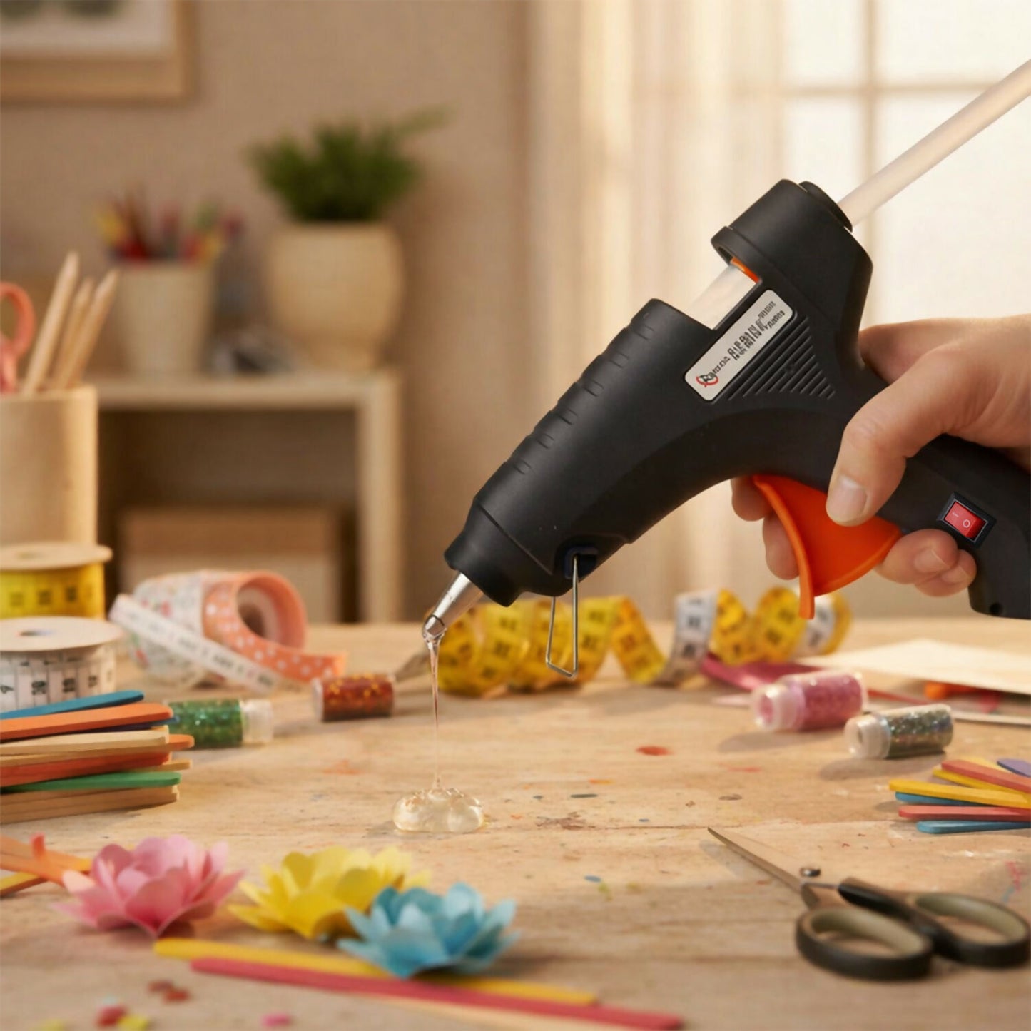 Electric Hot Melt Glue Gun for Craft, DIY Repair, Home, Office Multi-Purpose Use (60W)