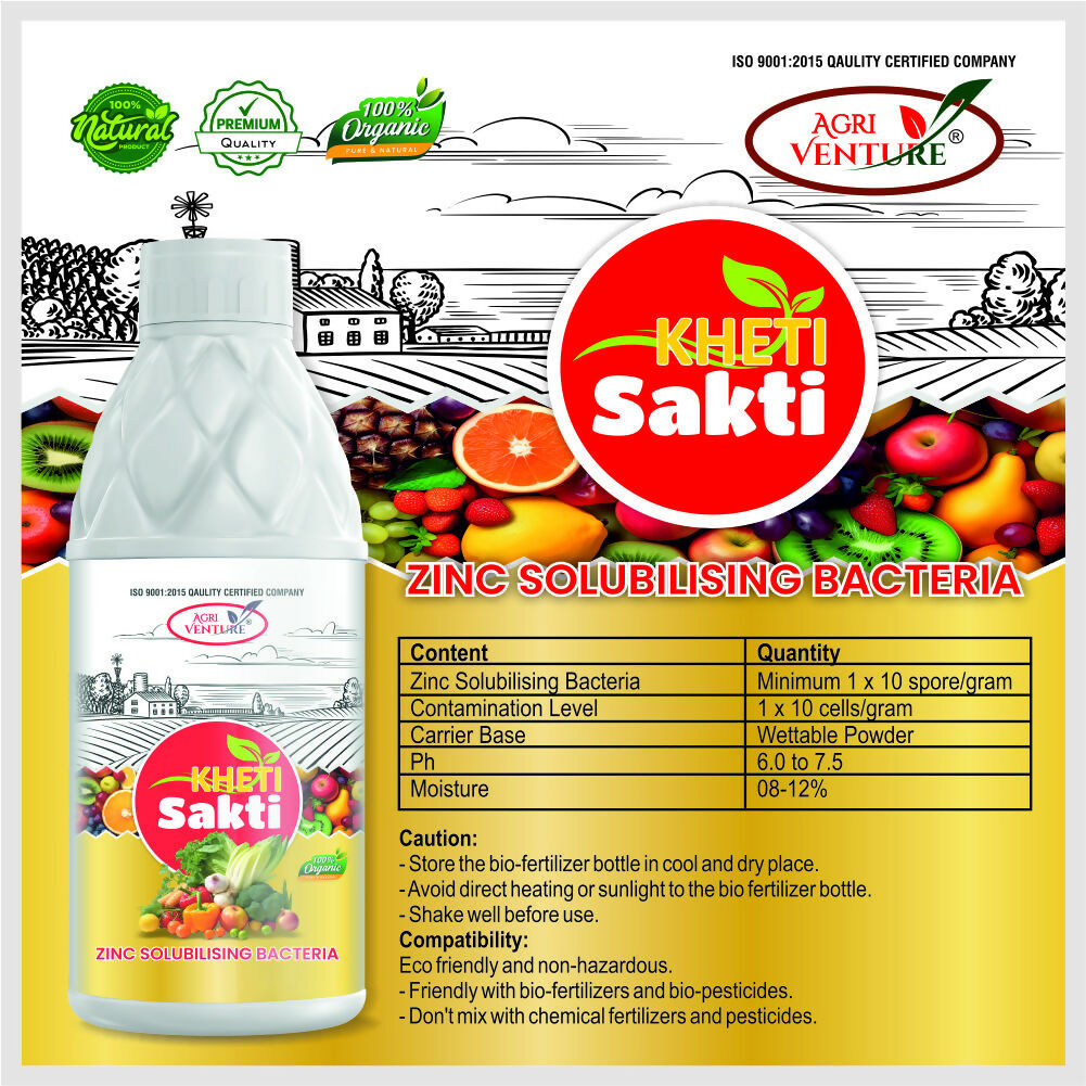 AgriVenture KHETI SAKTI ( ZSB – Zinc Solubiling Bacteria ) Bacterial Products (1Ltr)