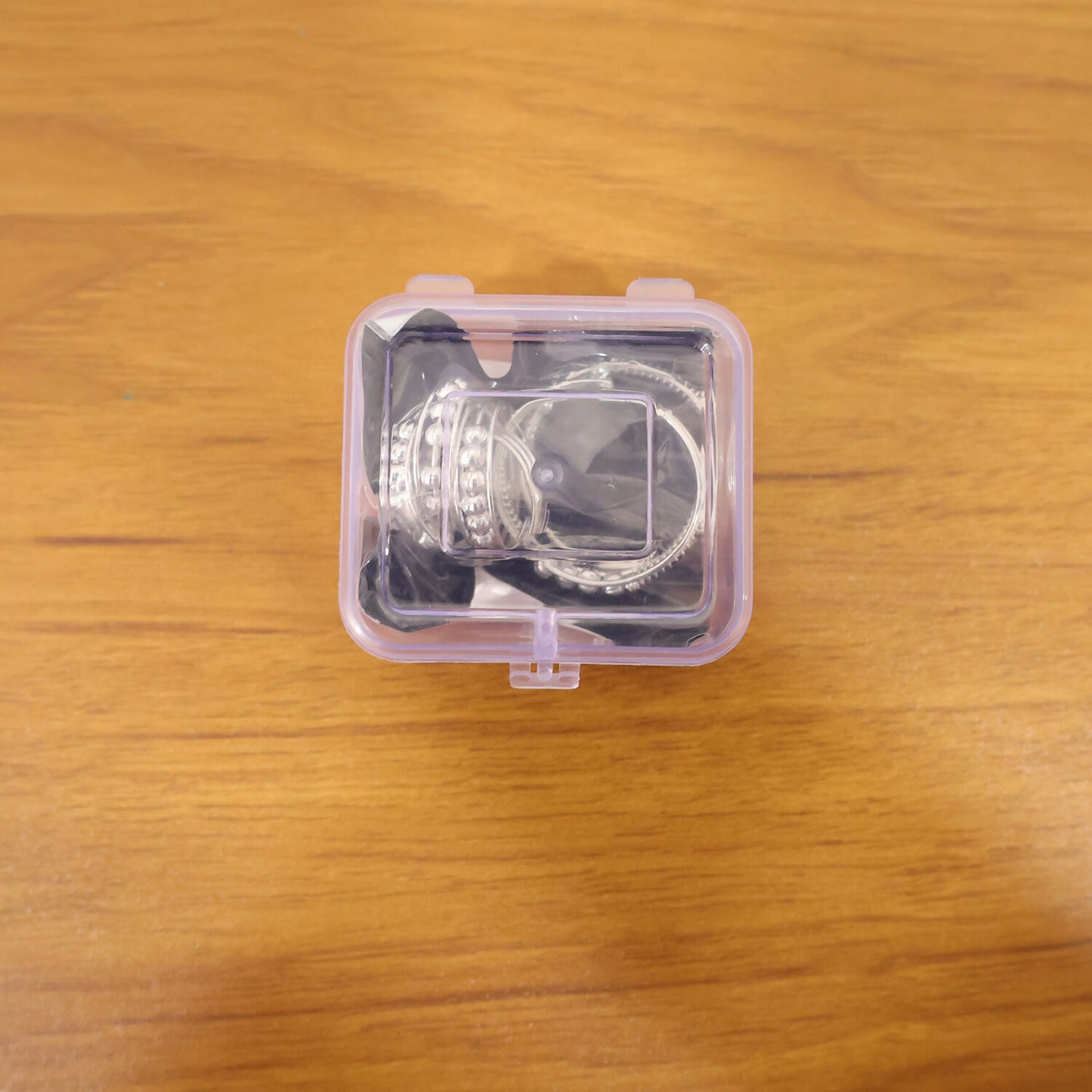 Elegant Sterling Silver Toi et Moi Inspired Beaded Ring Set