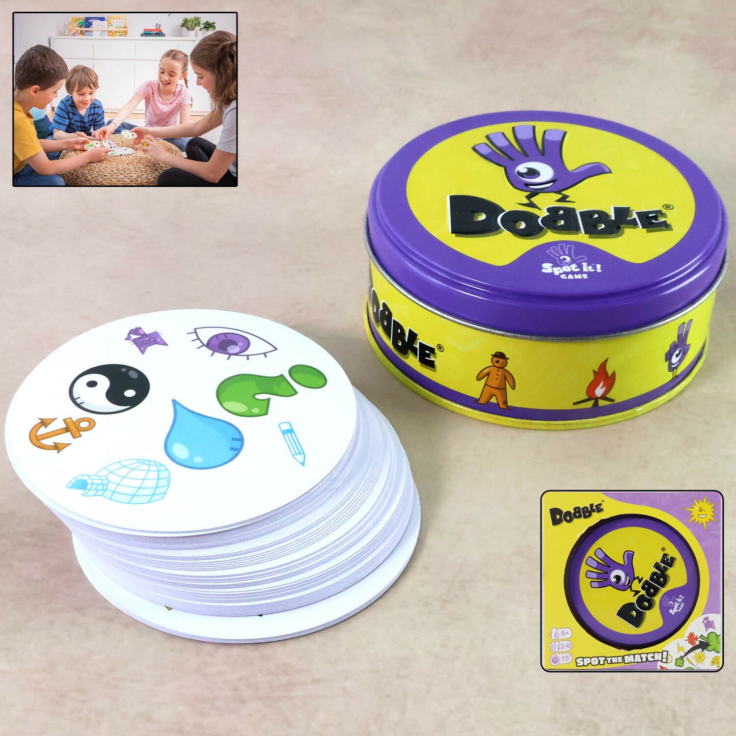 Dobble Spot It! Fun Matching Card Game – Fast-Paced Family Party Game for Kids and Adults