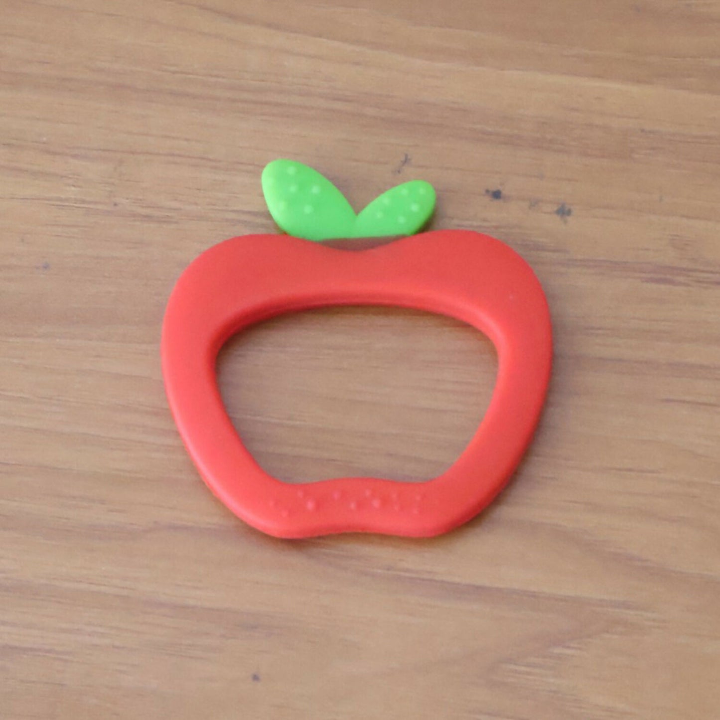 Apple shaped silicone baby teether