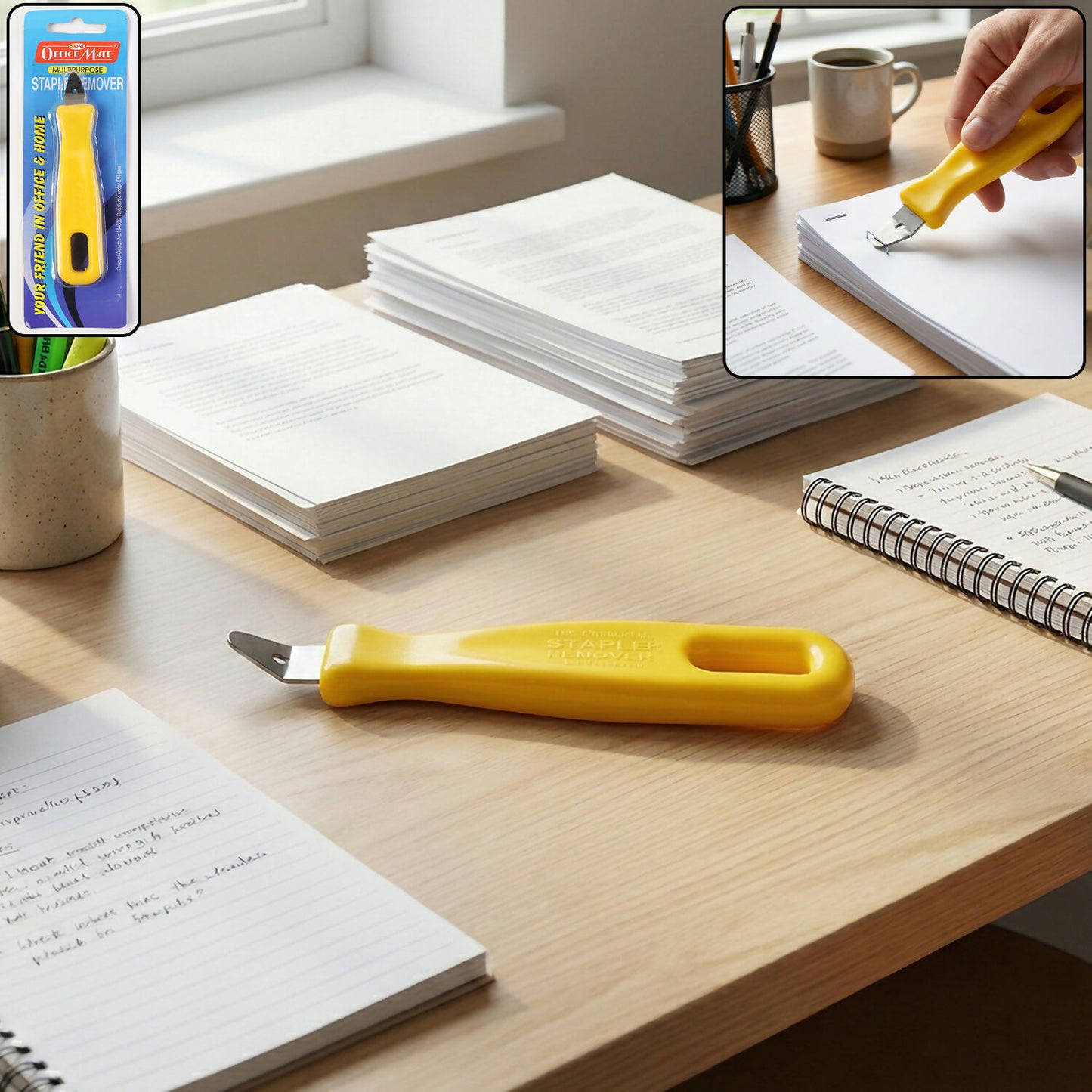 Multipurpose Staple Remover Tool for Office, School & Home Paper Management