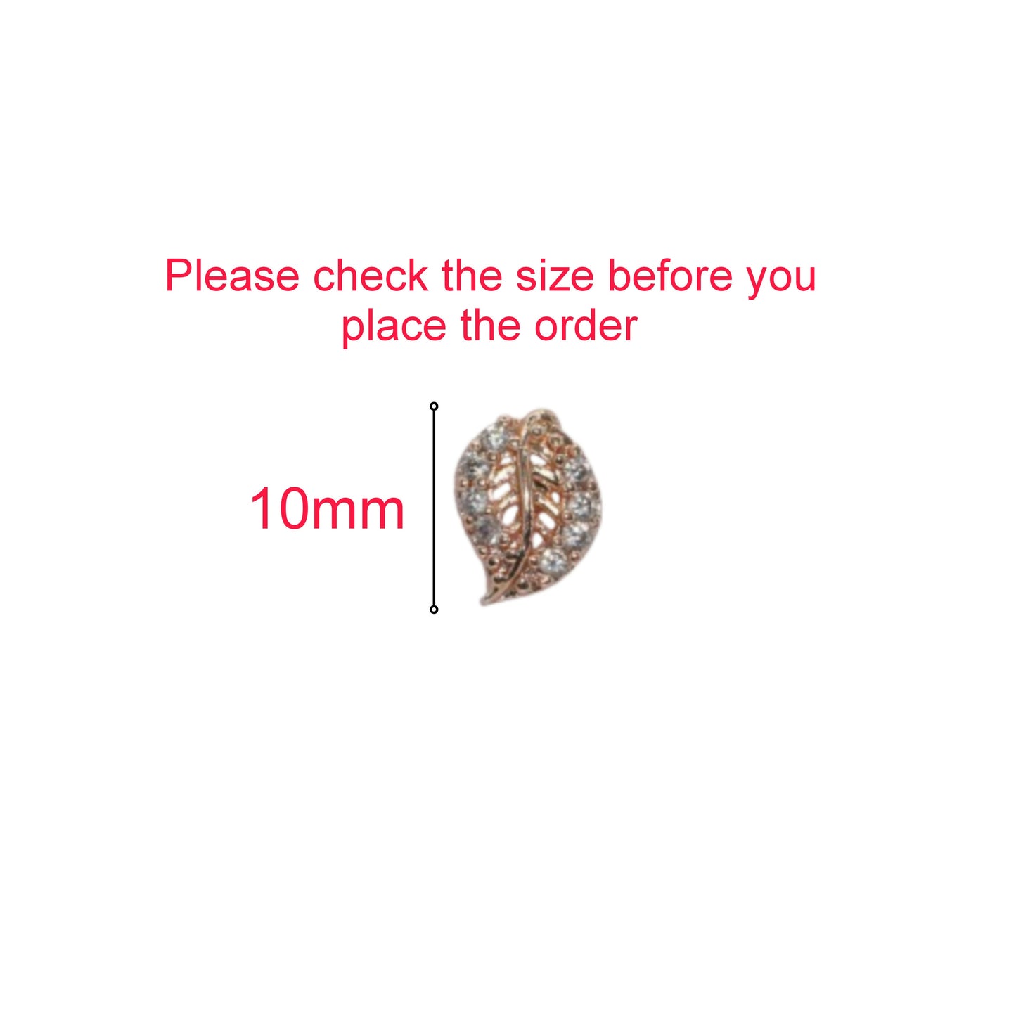 Rose Gold Leaf Stud Earrings with AD for women and girls