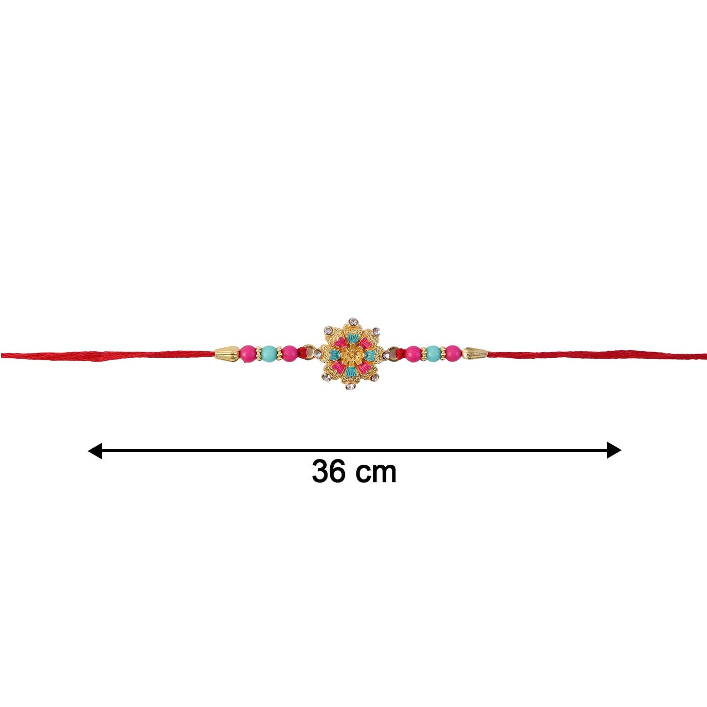 Pink Floral Mandala Rakhi Festive Thread for Raksha Bandhan (5pcs)