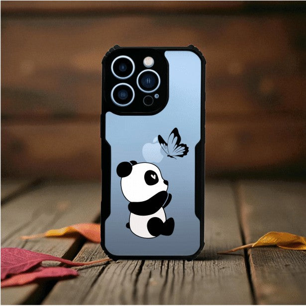 Panda and Butterfly Mobile Cover For Apple Iphone 12 Pro