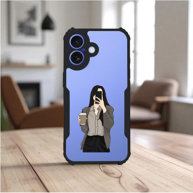 Coffee Girl Mobile Cover For Apple Iphone 16