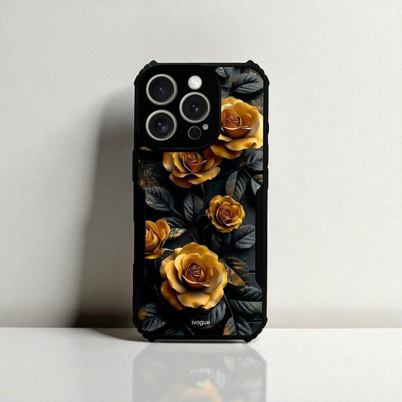 Golden Rose Case For Apple Iphone 16 Pro Max