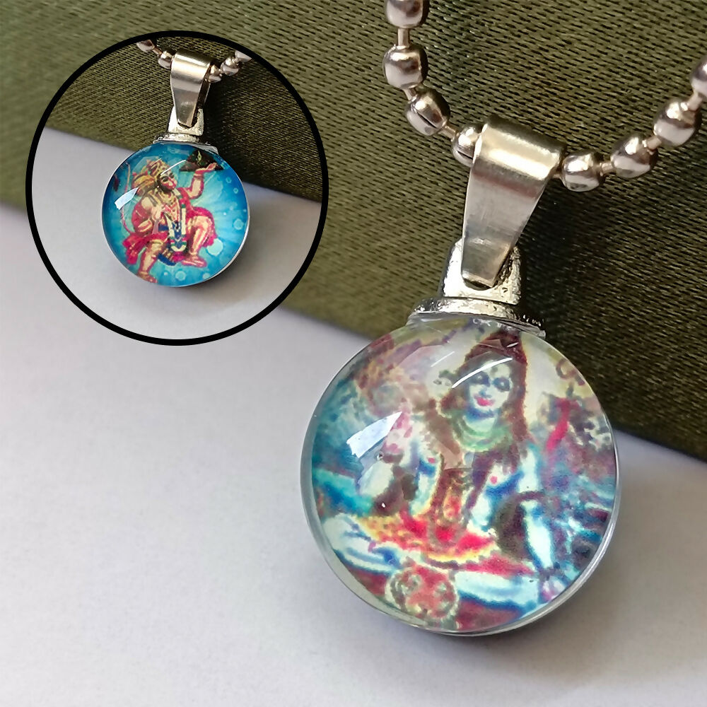 Hanuman and Lord Shiva Mahadev Chain Pendant