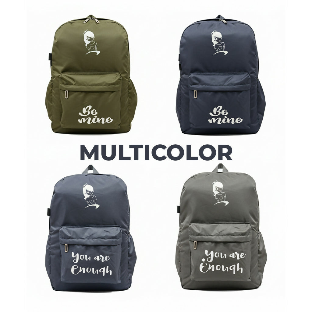 Stylish Multicolor Laptop Backpack for Women – Inspirational Design | School & Travel Bag with Motivational Quote, Lightweight Durable Daypack with Front Pocket and Cute Girl Design