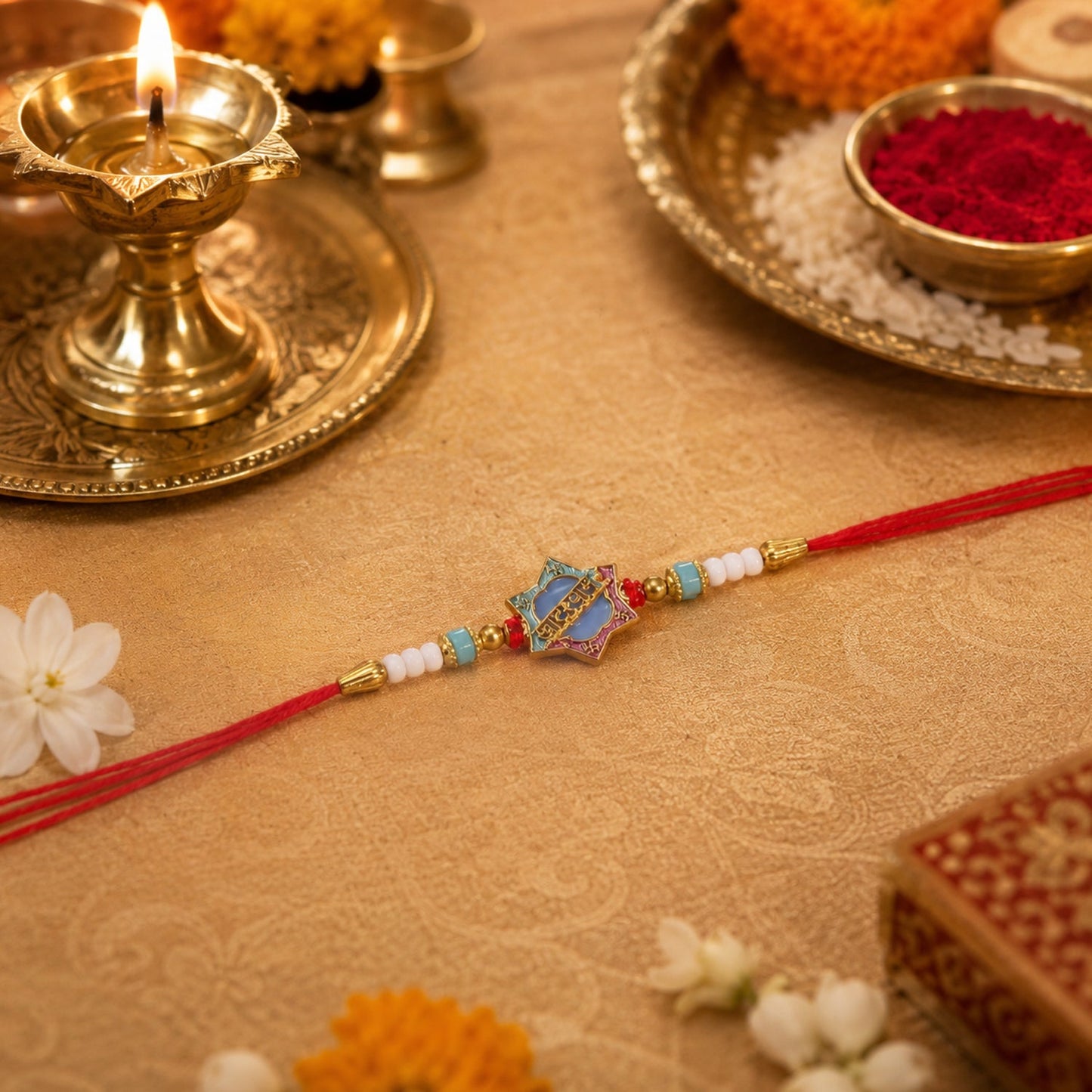 Khatu Shyam Rakhi Colorful Beads for Raksha Bandhan Celebration (5pcs)