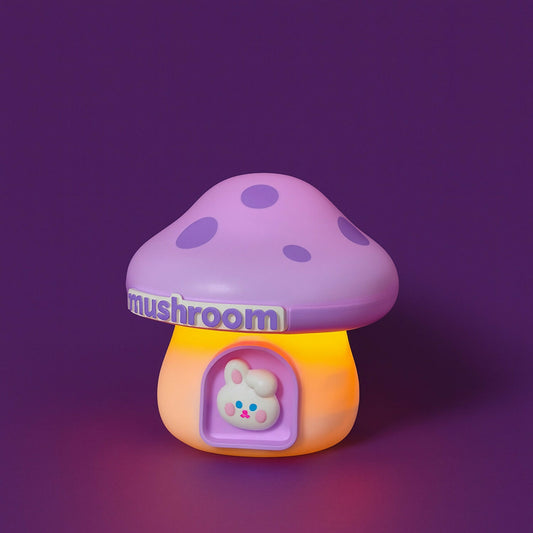 Purple Mushroom LED Study Lamp with Pencil Sharpener & USB Charging
