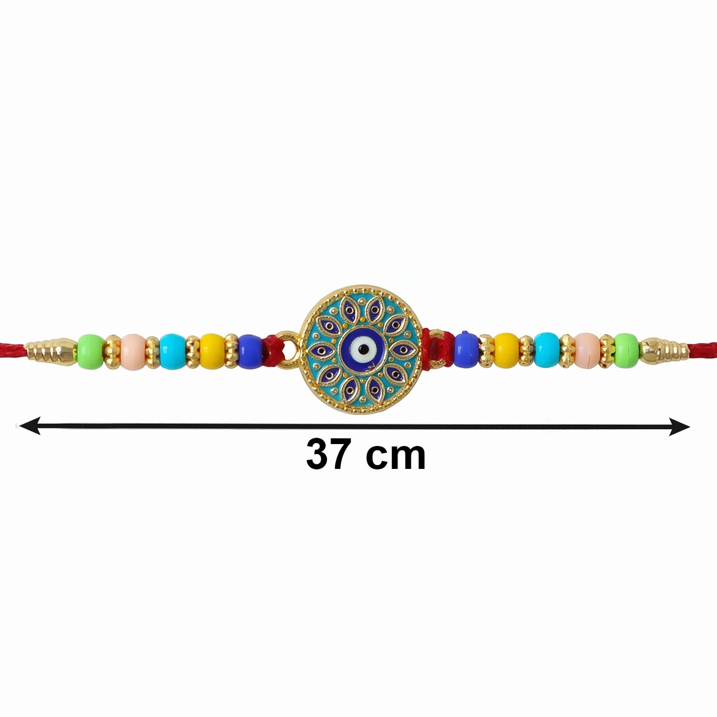 Evil Eye Mandala Rakhi showcasing intricate details