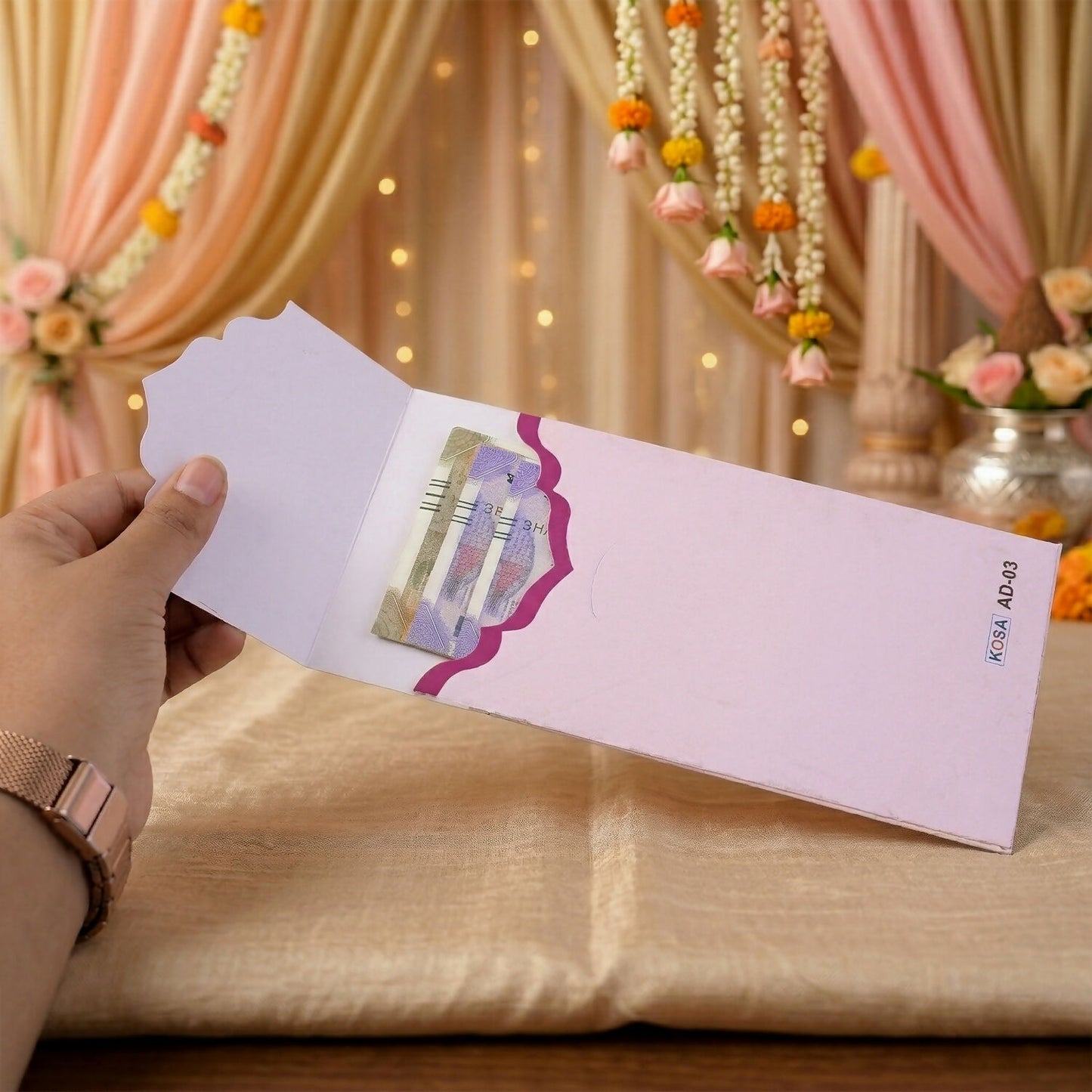 Traditional Radha Krishna Wedding Shagun Money Envelope Pack of 10 Pieces