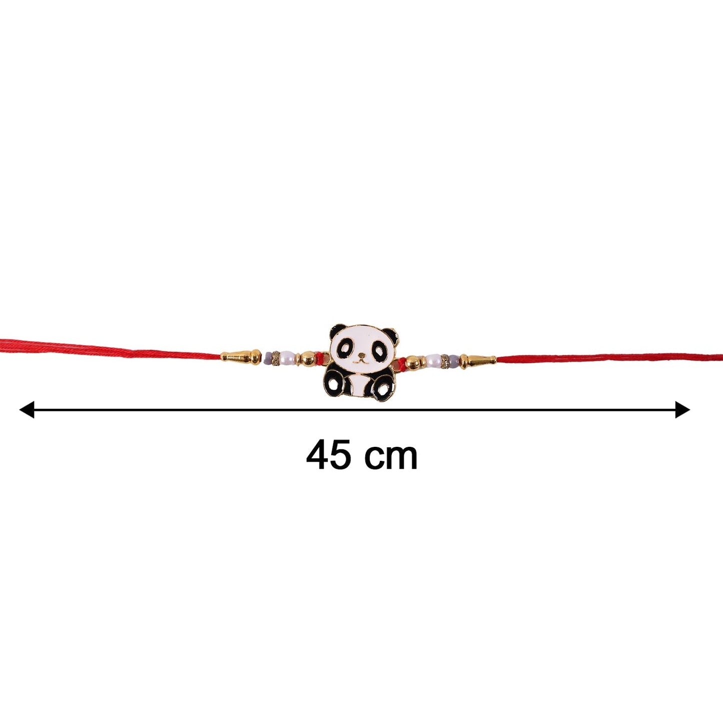 Kids Rakhi Cute Panda Charm with Pearl Beads for Brothers (10pcs)