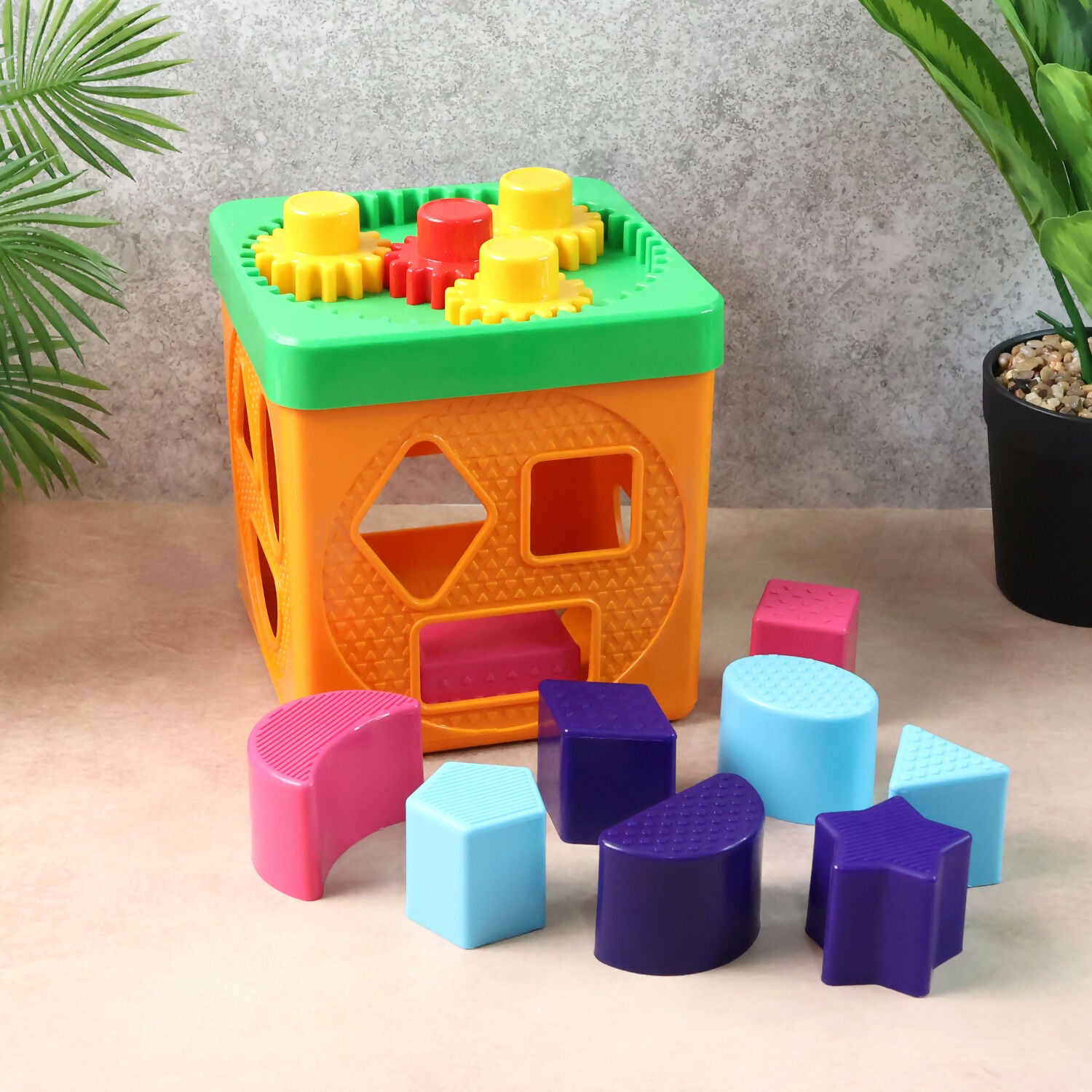 Funskool Giggles Shape Sorter Gear Box – Spin, Match & Learn Activity Toy for Toddlers