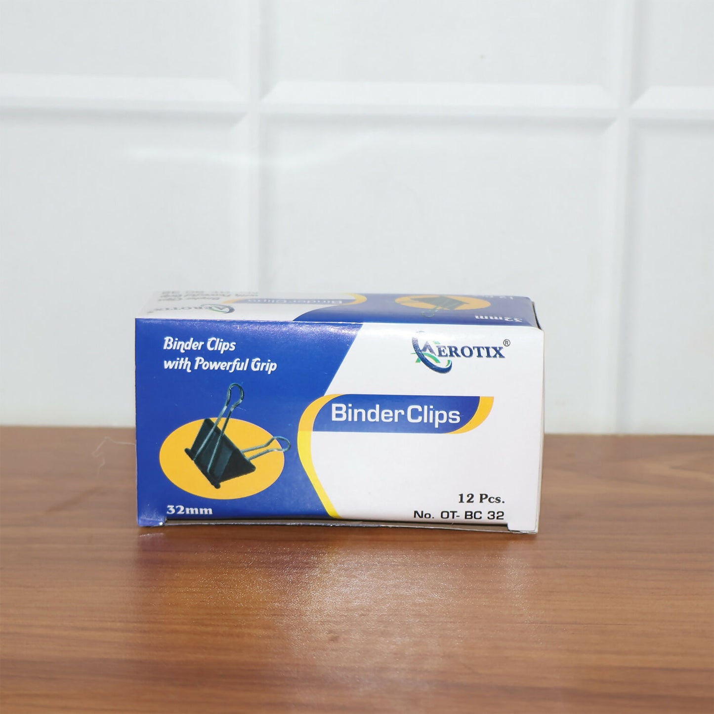 Heavy Duty Binder Clips Set with Strong Spring Grip (32 mm, 12 Pieces)