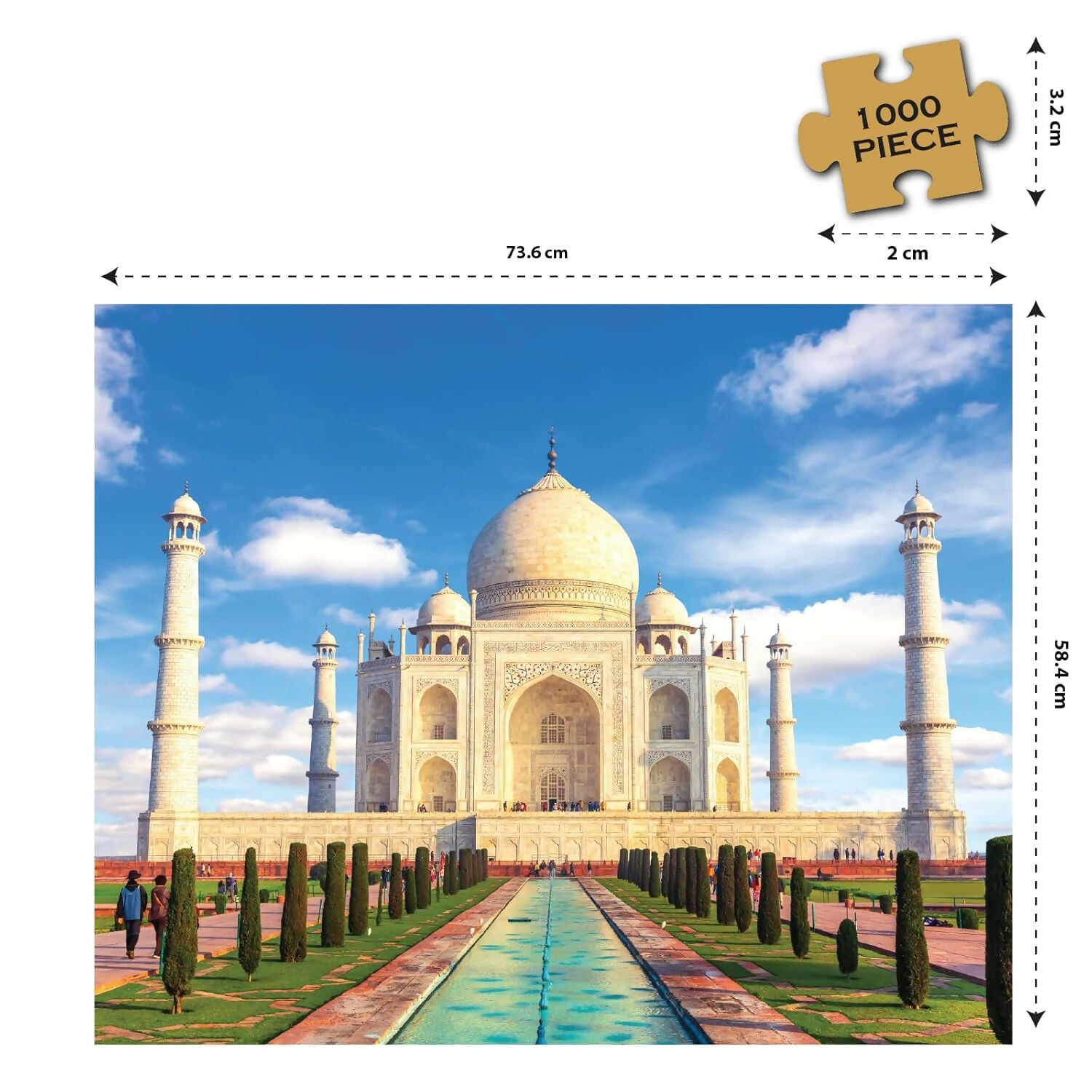 Funskool Taj Mahal Crown of the Palace – 1000 Pieces Jigsaw Puzzle for Adults & Teens