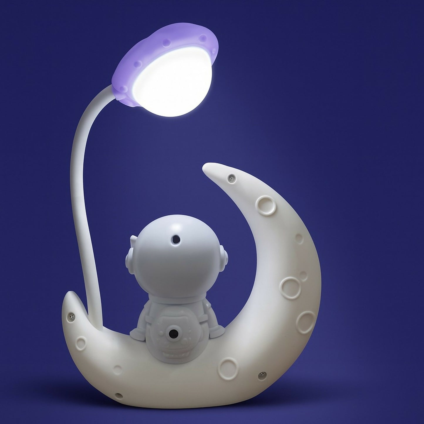 Astronaut Moon LED Night Lamp with Touch Control, USB Rechargeable