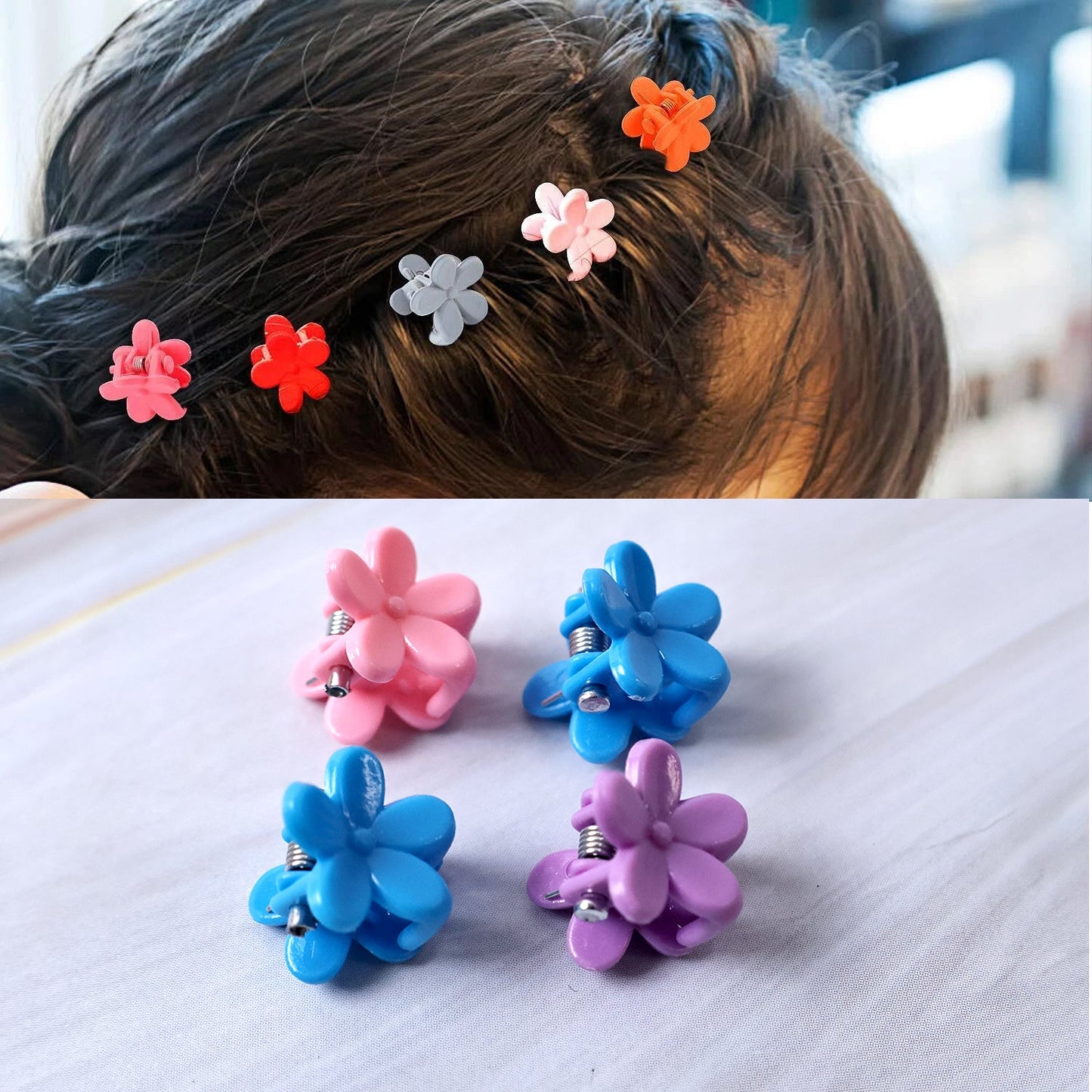Kids Hair Bands, Rubber Bands & Cute Hair Clips in Storage Box (Mix Design / 1 Set)