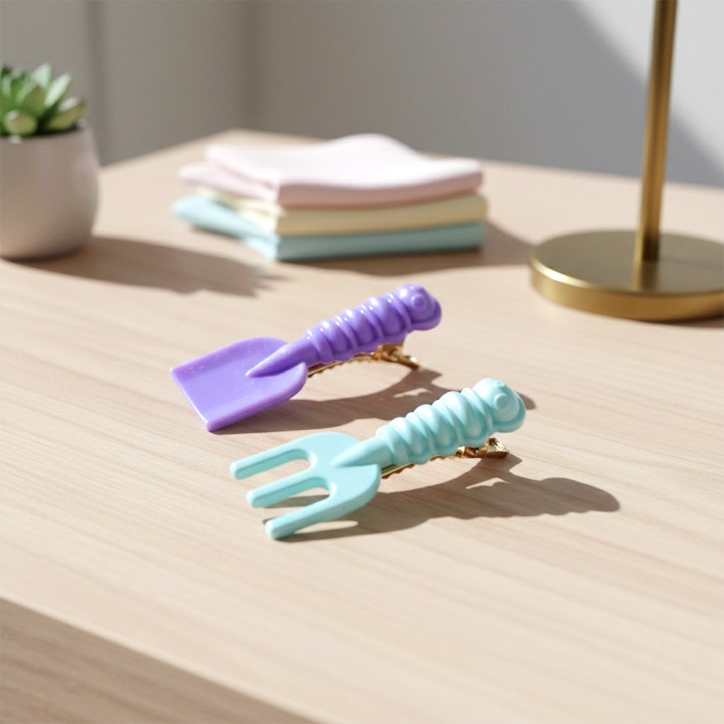 Cute Mini Tool-Shape Decorative Hair Clips (4 Pc)