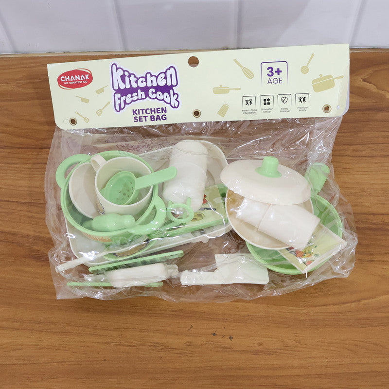 Kitchen Play Set for Kids | Includes Cookware, LPG Gas & Accessories | Fun Educational Toy