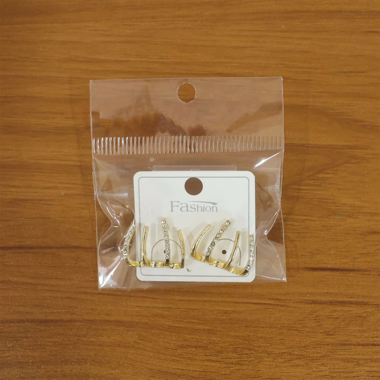 Gold Finish Multi Loop Stone Studded Designer Earrings for Women
