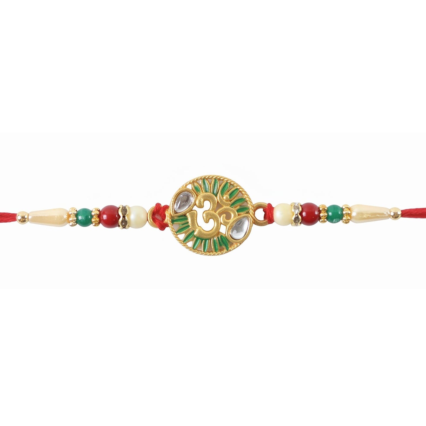 Om Stone Studded Designer Rakhi for Raksha Bandhan (10pcs)
