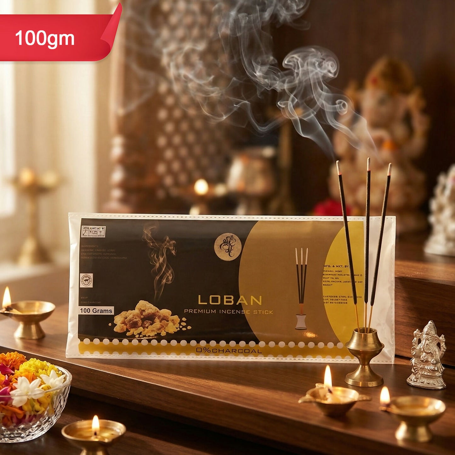 Loban Incense Sticks Pure Loban Resin Aroma for Home & Rituals, Long-Lasting