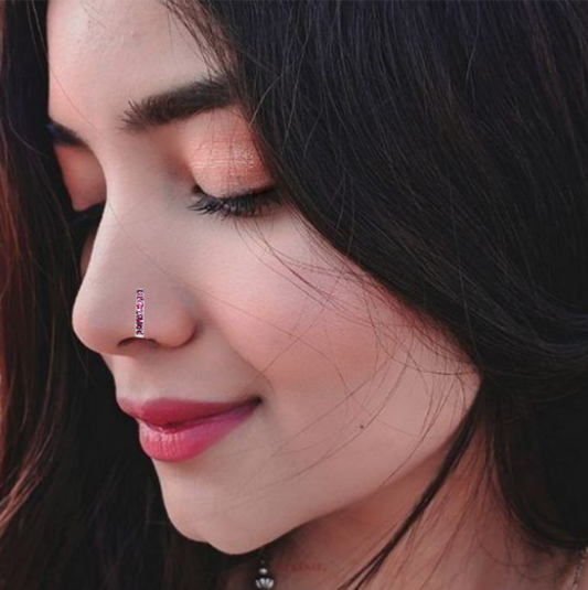 Pink Ruby Stone Single Row Non-Piercing Nose Clip Combo Pack of 2